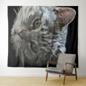 Katzen-Tapete Wandteppich (Beispiel (Horizontal))