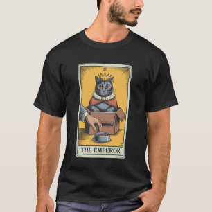 Katzen Tarot Karte Der Kaiser Katze In Box Liebhab T-Shirt
