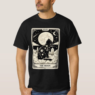 Katzen Tarotkarte Der Mond Grafik T-Shirt