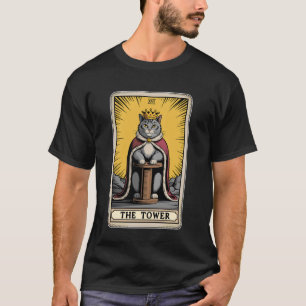 Katzen-Tarotkarte Der Turm Katzenkratzbaum Baum T-Shirt