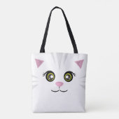 Katzen-Tasche - graue Streifen Tasche (Rückseite)