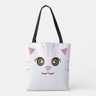 Katzen-Tasche - graue Streifen Tasche