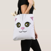 Katzen-Tasche - graue Streifen Tasche (Von Nahem)