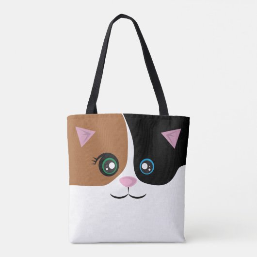 Katzen-Tasche - Kaliko Tasche (Rückseite)