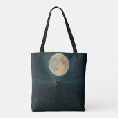Katzen-Tasche mit Dachmotiv Tasche (Rückseite)