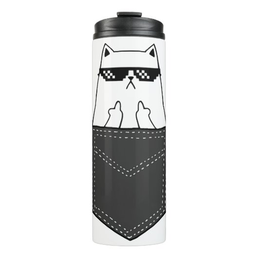 Katzen Tasche Thermosbecher (Vorderseite)