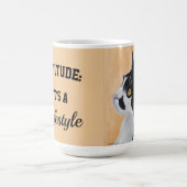 Katzen-Tasse Katitude Es ist ein Lebensstil Kaffeetasse (Mittel)