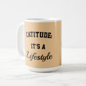 Katzen-Tasse Katitude Es ist ein Lebensstil Kaffeetasse (Vorderseite Links)