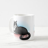Katzen-Tasse - Schwarzweiss Kaffeetasse (Vorderseite Links)
