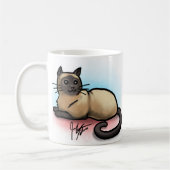 Katzen-Tasse - siamesisches Muster Kaffeetasse (Links)