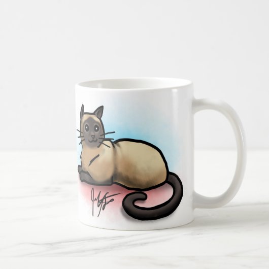 Katzen-Tasse - siamesisches Muster Kaffeetasse (Rechts)