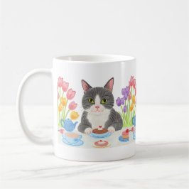 Katzen-Tasse 'Tabby Cat Tea Party' Kaffeetasse