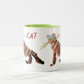 Katzen-Tasse Zweifarbige Tasse (Mittel)