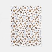 Katzen-Tatze druckt Muster Fleecedecke (Vorderseite)