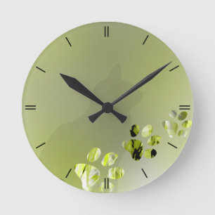 Katzen-Tatze sauber Runde Wanduhr