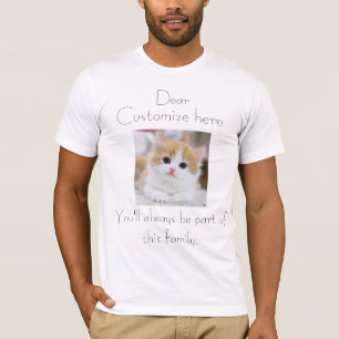 Katzen, Teil der Familie, Einfache niedliche Katze T-Shirt