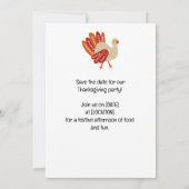 Katzen Thanksgiving mit Truthahn Einladung (Rückseite)