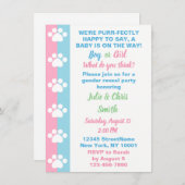 Katzen-Themed Geschlecht decken Party auf Einladung (Vorne/Hinten)
