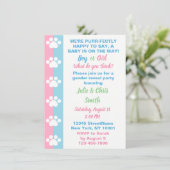 Katzen-Themed Geschlecht decken Party auf Einladung (Stehend Vorderseite)