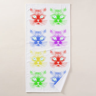 Katzen Themen  Badhandtuch Set