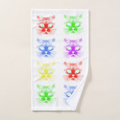 Katzen Themen  Badhandtuch Set (Handtuch)