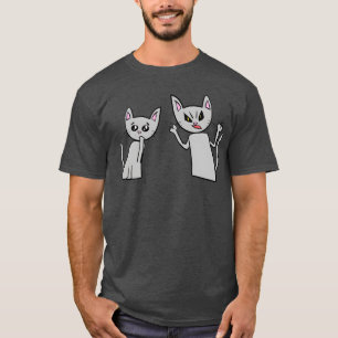 Katzen Tiere Haustier grau traurig weinend Geschen T-Shirt