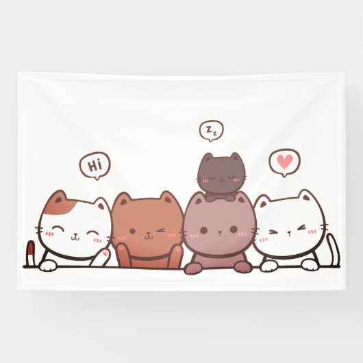 Katzen, Tiere, Spaß Banner (Horizontal)