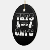 Katzen Tiergeschenk Tattoo Artist Inki Keramik Ornament (Links)