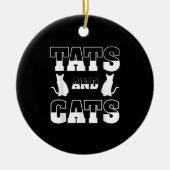 Katzen Tiergeschenk Tattoo Artist Inki Keramik Ornament (Vorne)