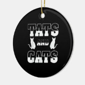 Katzen Tiergeschenk Tattoo Artist Inki Keramik Ornament (Links)