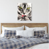 Katzen Tierportrait Leinwanddruck (Insitu (Schlafzimmer))