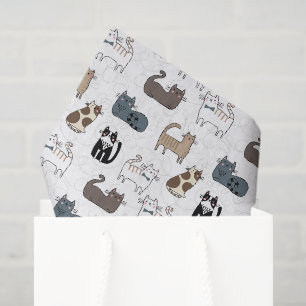 Katzen-Tissue-Papier, Kitty-Kätzchen-Decoupage Seidenpapier