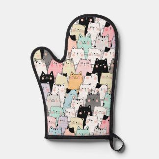 Katzen Topflappen Küchenhandschuh Ofenhandschuh
