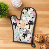 Katzen Topflappen Küchenhandschuh Ofenhandschuh (Oben unten)
