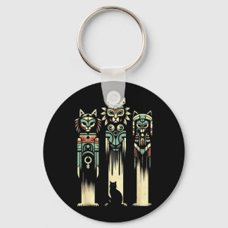 Katzen-Totem-Geister - Vintage Gruselige Katze Hal Schlüsselanhänger