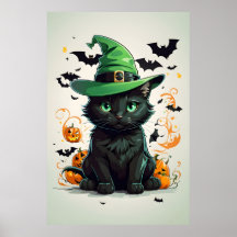 Katzen tragen Halloween Hats