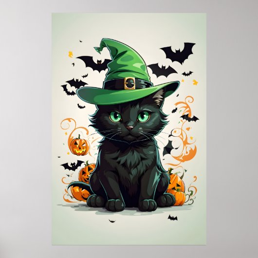 Katzen tragen Halloween Hats Poster (Vorne)