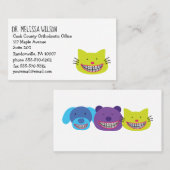 Katzen-tragende Klammernniedliche Orthodontists Visitenkarte (Vorne/Hinten)