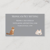 Katzen-Training für Haustiere Visitenkarte (Rückseite)