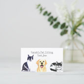 Katzen-Training für Haustiere Visitenkarte (Stehend Vorderseite)