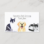 Katzen-Training für Haustiere Visitenkarte (Vorderseite)