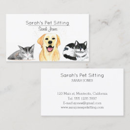 Katzen-Training für Haustiere Visitenkarte