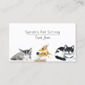 Katzen-Training für Haustiere Visitenkarte (Vorderseite)