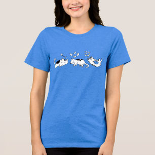Katzen träumen Tri-Blend shirt