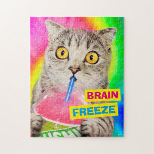 Katzen trinken Slushie Puzzle