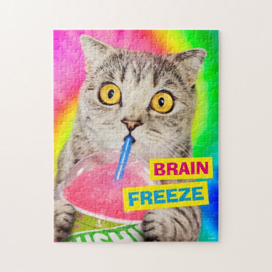 Katzen trinken Slushie Puzzle (Vertikal)