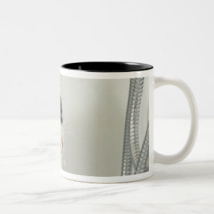 Katzen-Trinkwasser-Bratenfett von angestochene Zweifarbige Tasse