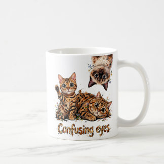 Katzen-Trio in Blüte Katzenaugen Kätzchen Kitty 👁 Kaffeetasse