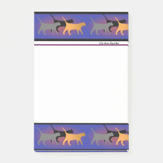 Katzen-Trio-Post-Itanmerkungen Post-it Klebezettel