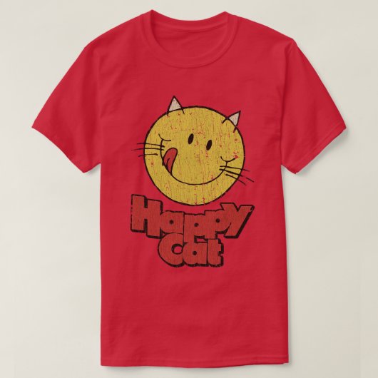 Katzen TShirtHappy Cat 98 TShirt (Design vorne)